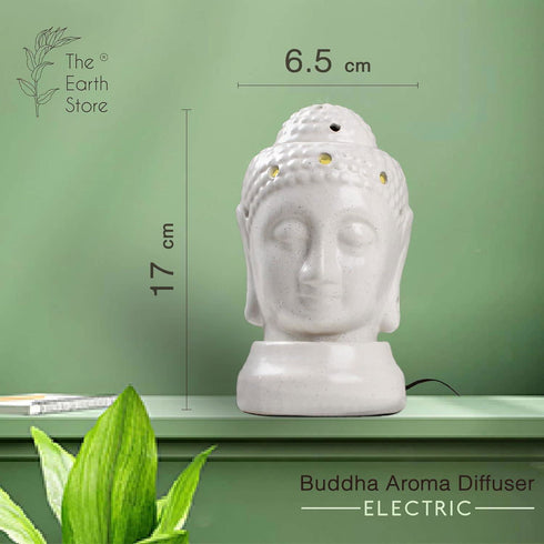 Electric Buddha Ceramic Aroma Diffuser Fragrance Humidifier & Aroma Oil Burner - The Earth Store - Aroma Diffuser
